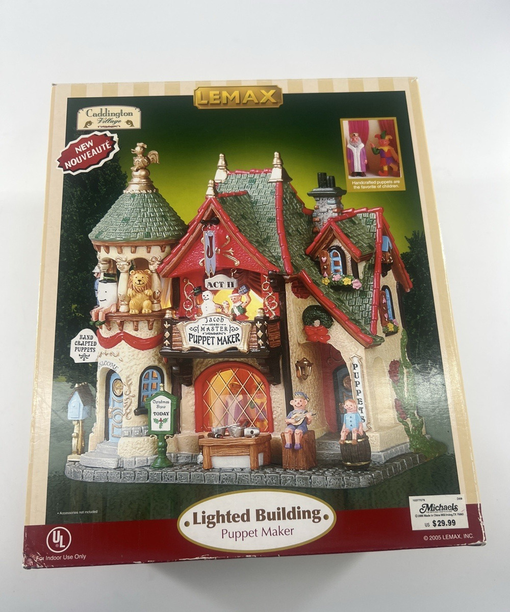 Lemax Caddington Village “Lighted Building Puppet Maker" Christmas Collect 2005